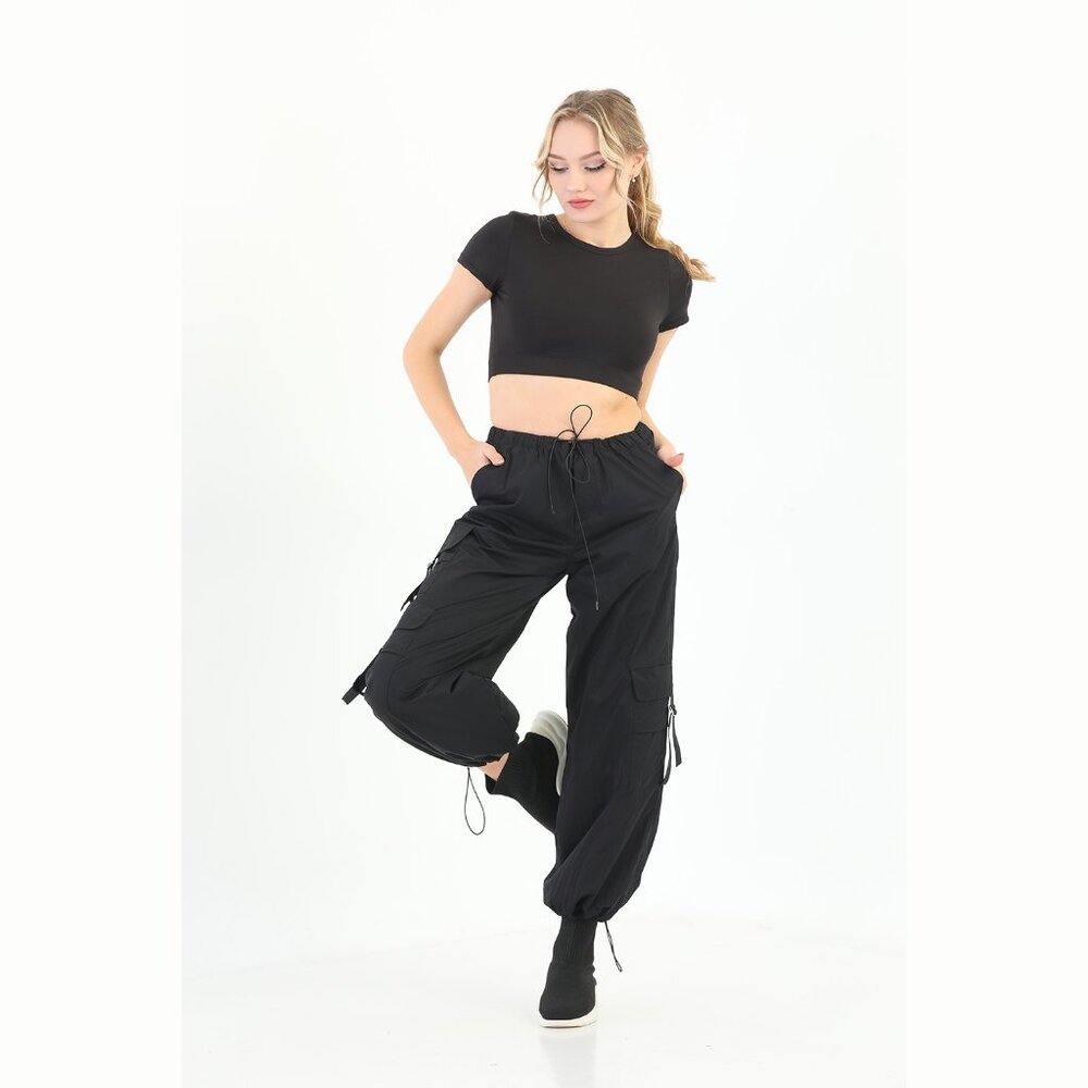 Black Cargo Pants for Women